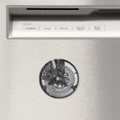 Schwarz-Weiß-Rad Magnet (In Situ (Geschirrspüler))