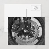 Schwarz-Weiß-Rad Postkarte (Vorne/Hinten)