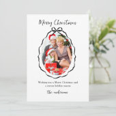 Schwarz-Weiß-Rahmen-Foto Weihnachten (Stehend Vorderseite)