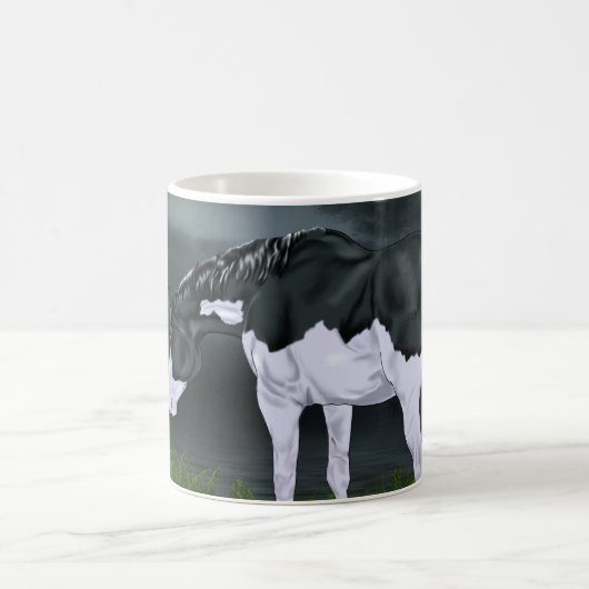 Schwarz-Weiß-Rahmen Overo Paint Horse Kaffeetasse (Mittel)