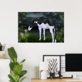 Schwarz-Weiß-Rahmen Overo Paint Horse Poster (Heimbüro)