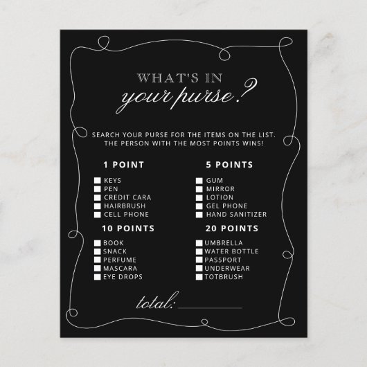 Schwarz-Weiß-Rahmen Was ist in deinem Handspiel? (Vorderseite)