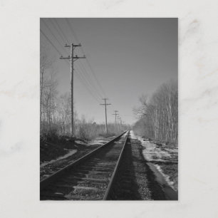Schwarz-Weiß-Rails Postkarte