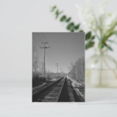 Schwarz-Weiß-Rails Postkarte (Stehend Vorderseite)