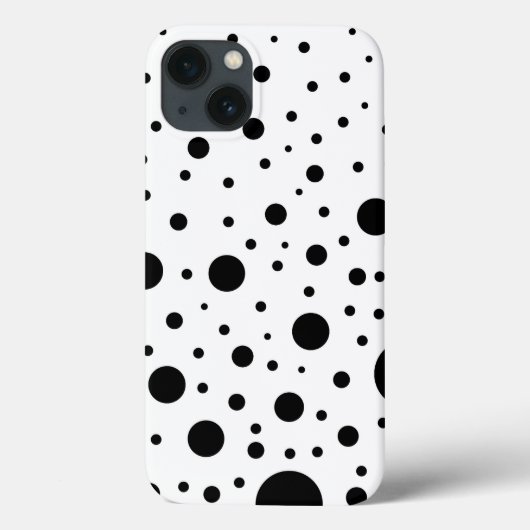 Schwarz-Weiß-Random-Punkte Case-Mate iPhone Hülle (Rückseite)