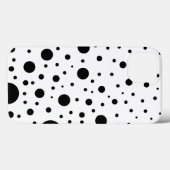 Schwarz-Weiß-Random-Punkte Case-Mate iPhone Hülle (Rückseite (Horizontal))