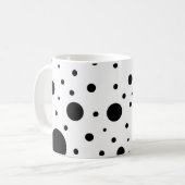 Schwarz-Weiß-Random-Punkte Kaffeetasse (Vorderseite Links)