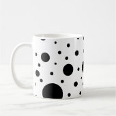 Schwarz-Weiß-Random-Punkte Kaffeetasse (Links)