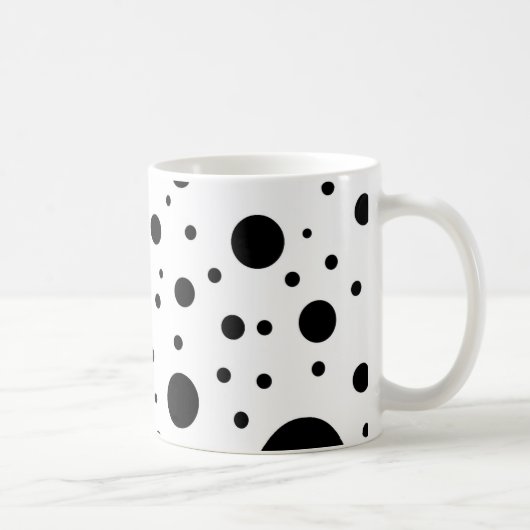 Schwarz-Weiß-Random-Punkte Kaffeetasse (Rechts)