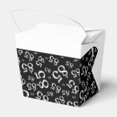 Schwarz/Weiß-Random-Zahlenmuster des 85. Party Geschenkschachtel (Rückseite)