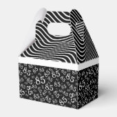 Schwarz/Weiß-Random-Zahlenmuster des 85. Party Geschenkschachtel (Rückseite)