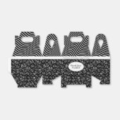 Schwarz/Weiß-Random-Zahlenmuster des 85. Party Geschenkschachtel (Ungefaltet)