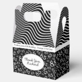 Schwarz/Weiß-Random-Zahlenmuster des 85. Party Geschenkschachtel (Geöffnet)