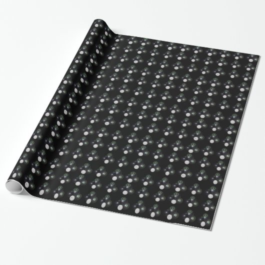Schwarz-Weiß-Rasen-Muster. Geschenkpapier (Ungerollt)