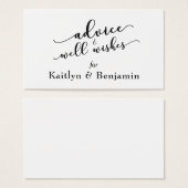 Schwarz-Weiß-Rat & Brunnen Wünsche Hochzeit (Vorne & Hinten)