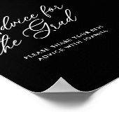 Schwarz-Weiß-Rat für das Grad-Zeichen Poster (Ecke)