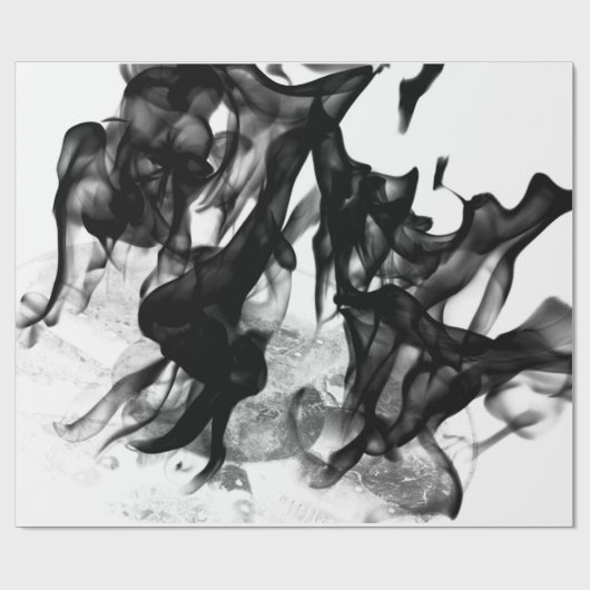 Schwarz-Weiß-Rauchpapier Geschenkpapier (Flach)