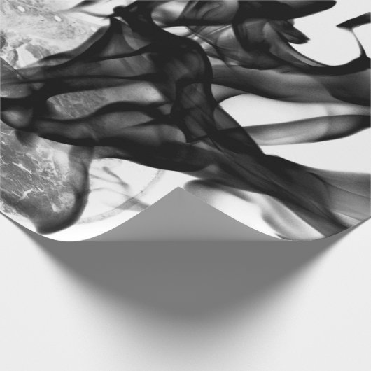 Schwarz-Weiß-Rauchpapier Geschenkpapier (Ecke)