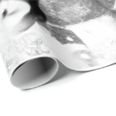 Schwarz-Weiß-Rauchpapier Geschenkpapier (Rolleneckpunkt)