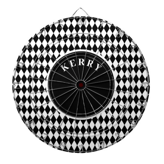 Schwarz-Weiß-Raute Dartscheibe (vorne)