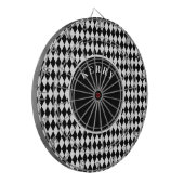 Schwarz-Weiß-Raute Dartscheibe (Vorderseite Links)