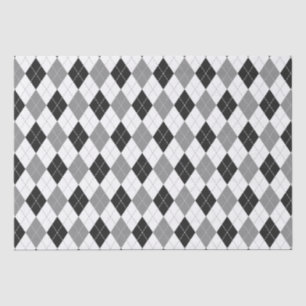 Schwarz-Weiß-Raute kariert Seidenpapier