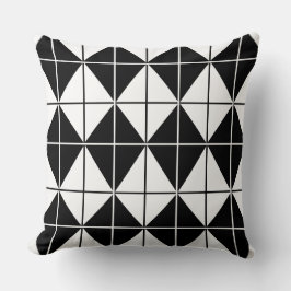 Schwarz-Weiß-Raute Kissen