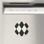 Schwarz-Weiß-Raute Magnet (In Situ (Geschirrspüler))