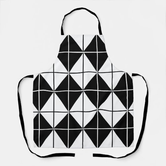 Schwarz-Weiß-Raute Schürze (Vorderseite)