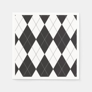 Schwarz-Weiß-Raute Serviette