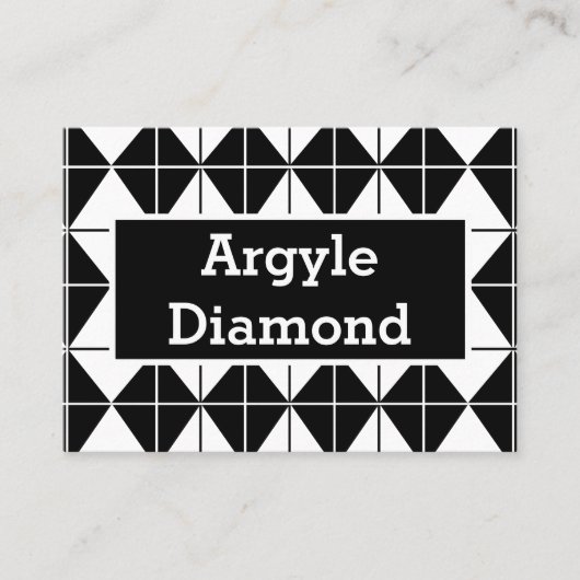 Schwarz-Weiß-Raute Visitenkarte (Vorderseite)