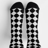Schwarz-Weiß-Rautensocken Socken (Oben)