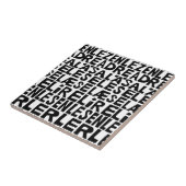 Schwarz-Weiß "Read" in 8 Sprachen Lino Cut Fliese (Seite)