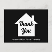 Schwarz-weiß Real Anwesen Company Custom Vielen Da Postkarte (Vorderseite)