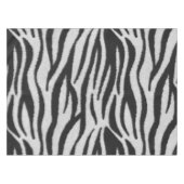 Schwarz-Weiß-Realistische Zebra-Pelz-Textur Tischdecke (Vorderseite (Horizontal))