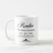 Schwarz-Weiß-Realtor-Kaffeetasse Kaffeetasse (Links)