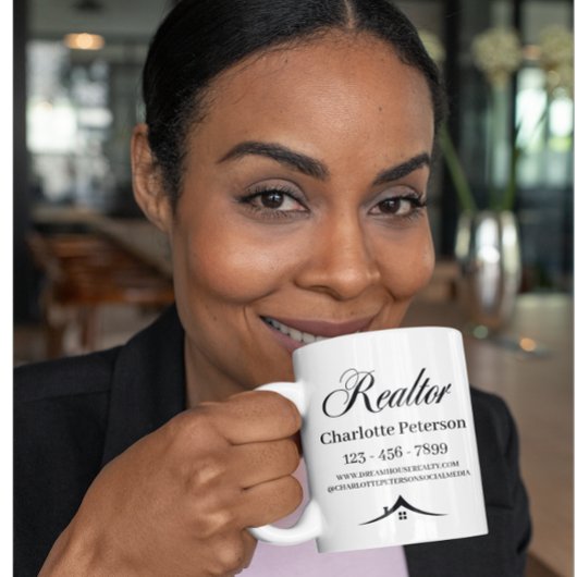 Schwarz-Weiß-Realtor-Kaffeetasse Kaffeetasse
