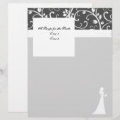 Schwarz-Weiß-Reben Hochzeitssaison (Vorne/Hinten)