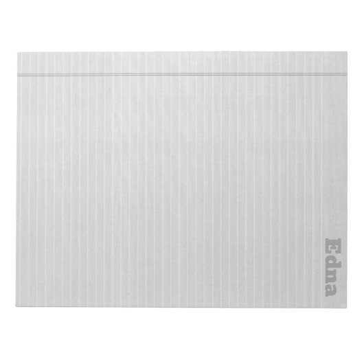 Schwarz-Weiß-Rechtstitel mit Namen Notizblock (Vorderseite)