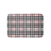 Schwarz-weiß Red Gingham | Klassisches Scheckgeweb Badematte (Vorderseite)
