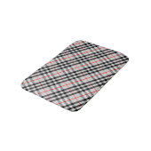Schwarz-weiß Red Gingham | Klassisches Scheckgeweb Badematte (Schrägansicht)