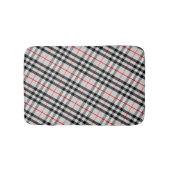 Schwarz-weiß Red Gingham | Klassisches Scheckgeweb Badematte (Vorderseite)