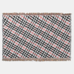 Schwarz-weiß Red Gingham Klassisches Scheckgeweb Decke