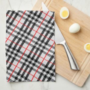 Schwarz-weiß Red Gingham Klassisches Scheckgeweb Geschirrtuch