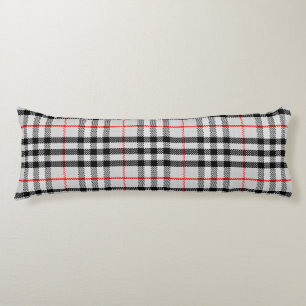 Schwarz-weiß Red Gingham Klassisches Scheckgeweb Seitenschläferkissen