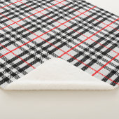 Schwarz-weiß Red Gingham | Klassisches Scheckgeweb Sherpadecke (3/4)