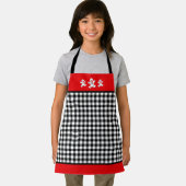 Schwarz-weiß Red Kariert Gingerbrot Männer Kleine Schürze (Insitu)