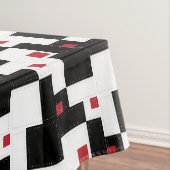 Schwarz-weiß Red Modern Vintag Tischdecke (Beispiel)