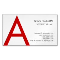 Schwarz-weiß Red Monogram Initial Letter Attorney