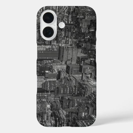 Schwarz-weiß Red New York City Skyline Case-Mate iPhone Hülle (Rückseite)